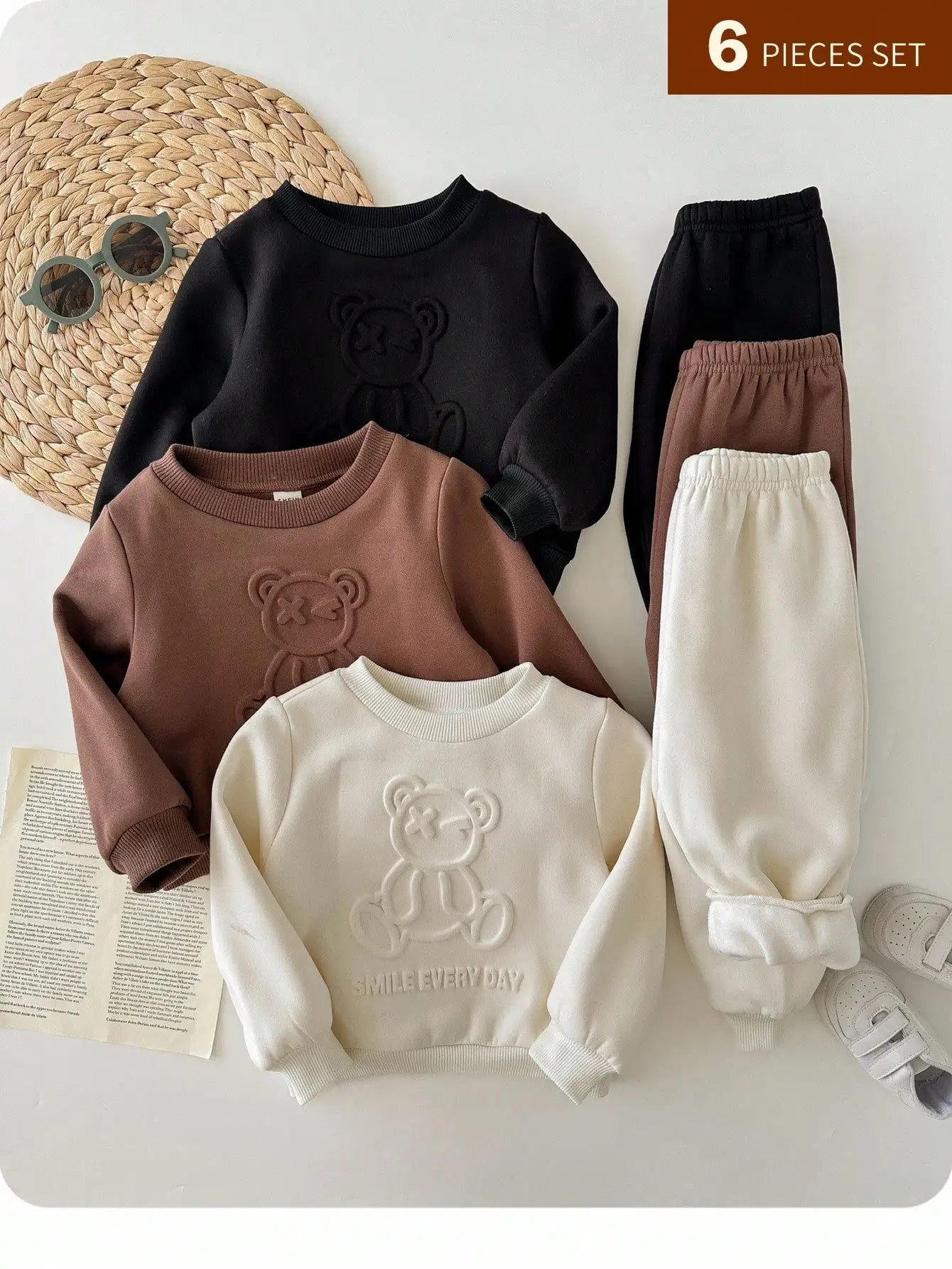 6pcs Set Baby Boy & Girl Cute Cartoon Outfits