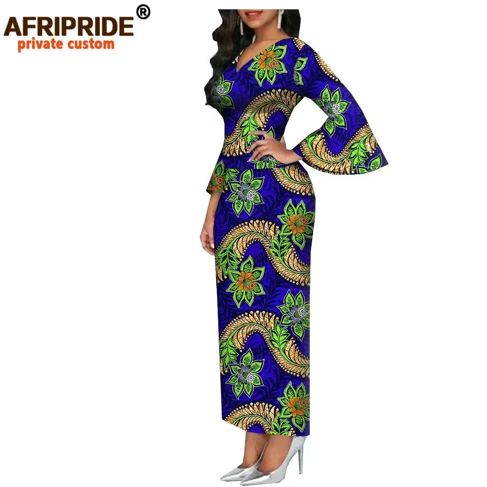 African Dashiki Bodycon Long Dress