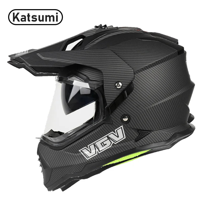 DOT & ECE Certified Off-Road Helmet - Lightweight, Full Face Protection