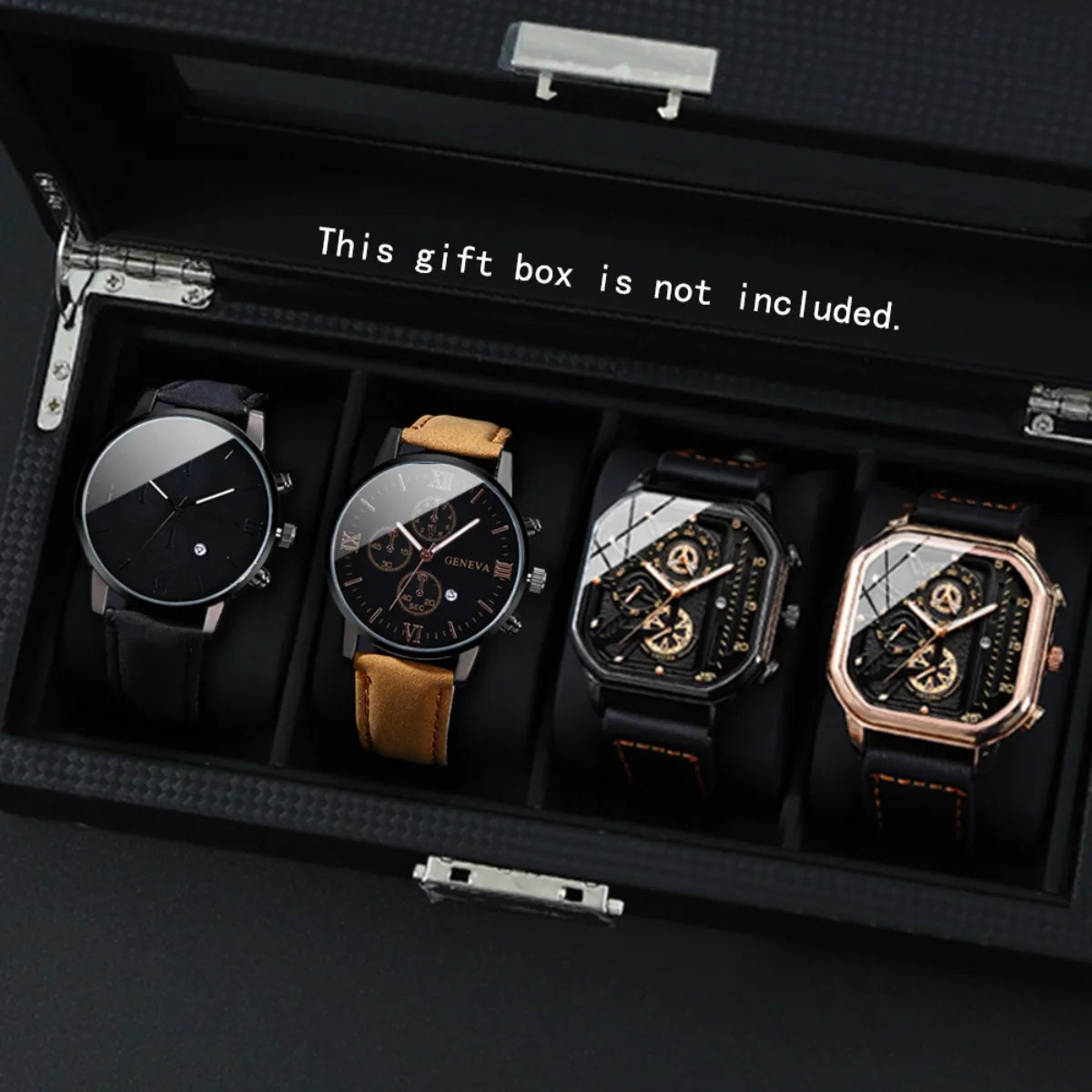 4pc Mens Quartz Watch Set