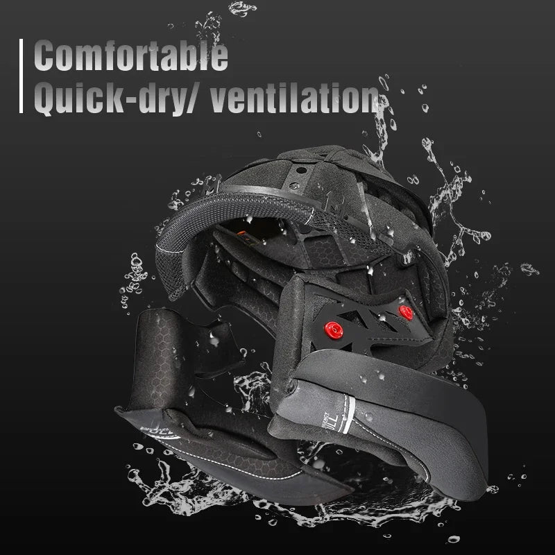 Men Women Full Face Motorcycle Helmet Lightweight