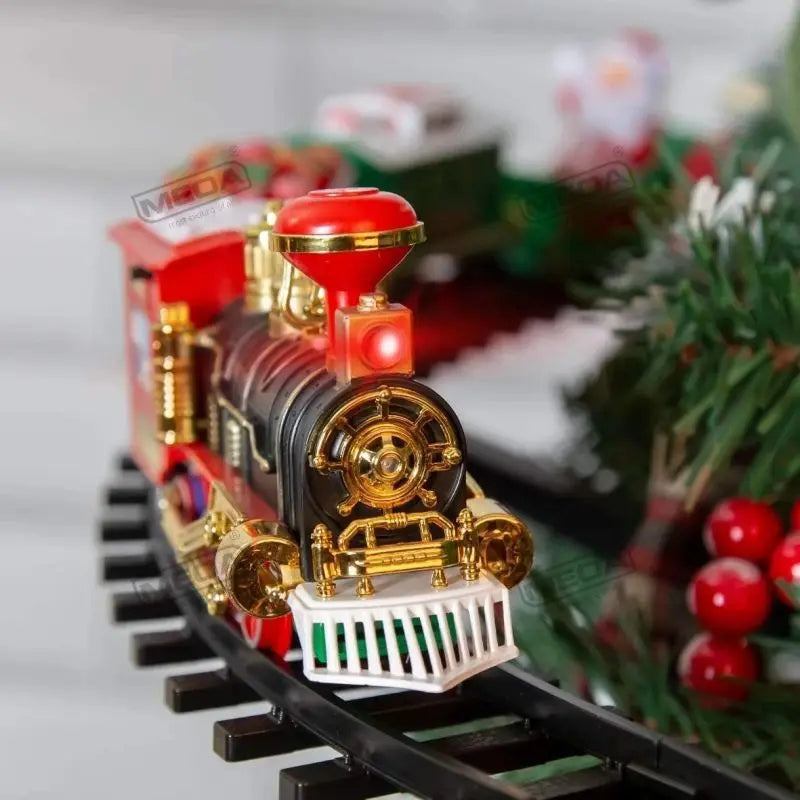 Sound &Light Railway Car Christmas Train Tree Decoration