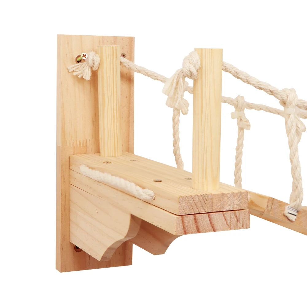 39.4In Wall-Mounted Cat Roped Bridge