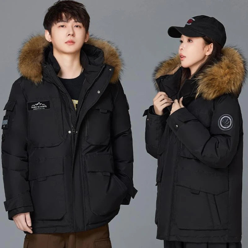 Hooded Fur Collar High Quality Fashion Parka
