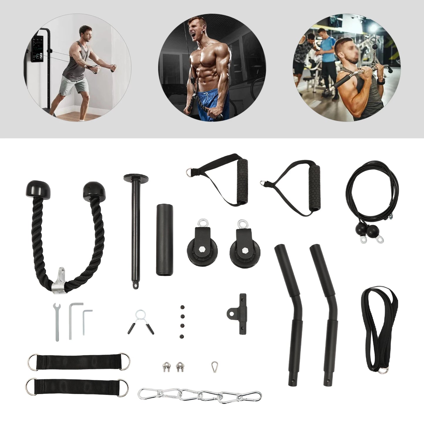 Cable Weight Pulley System Fitness Equipment