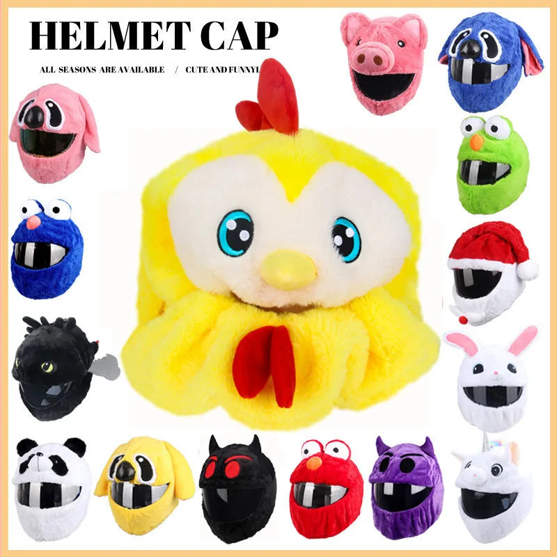 Uchoose Motorcycle Helmet Cover Cartoon Plush