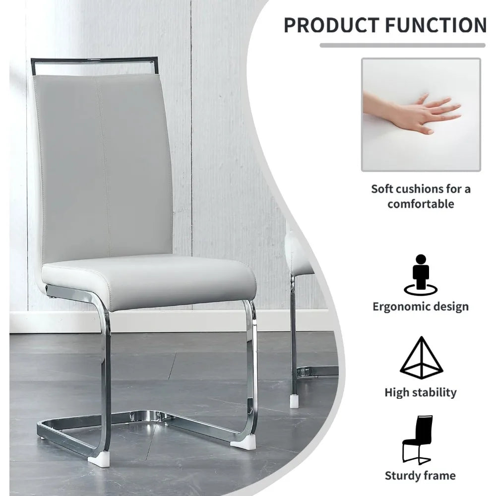 Dining Chairs (Light Gray, Set of 2)
