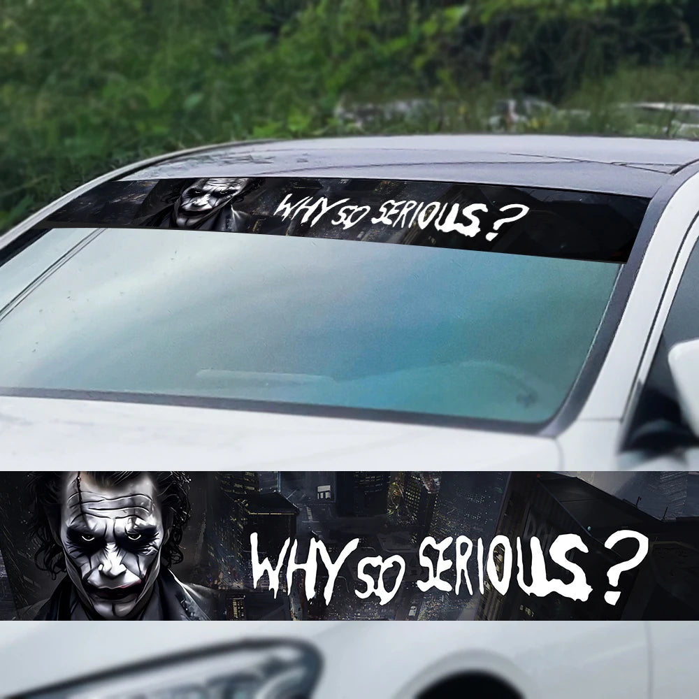 Why So Serious Joker Front Rear Windshield Window Stickers