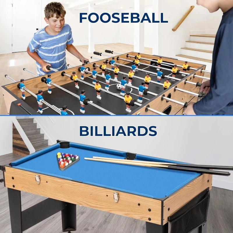 48" 6-in-1 Multi Game Table, Full-Size Indoor and Outdoor