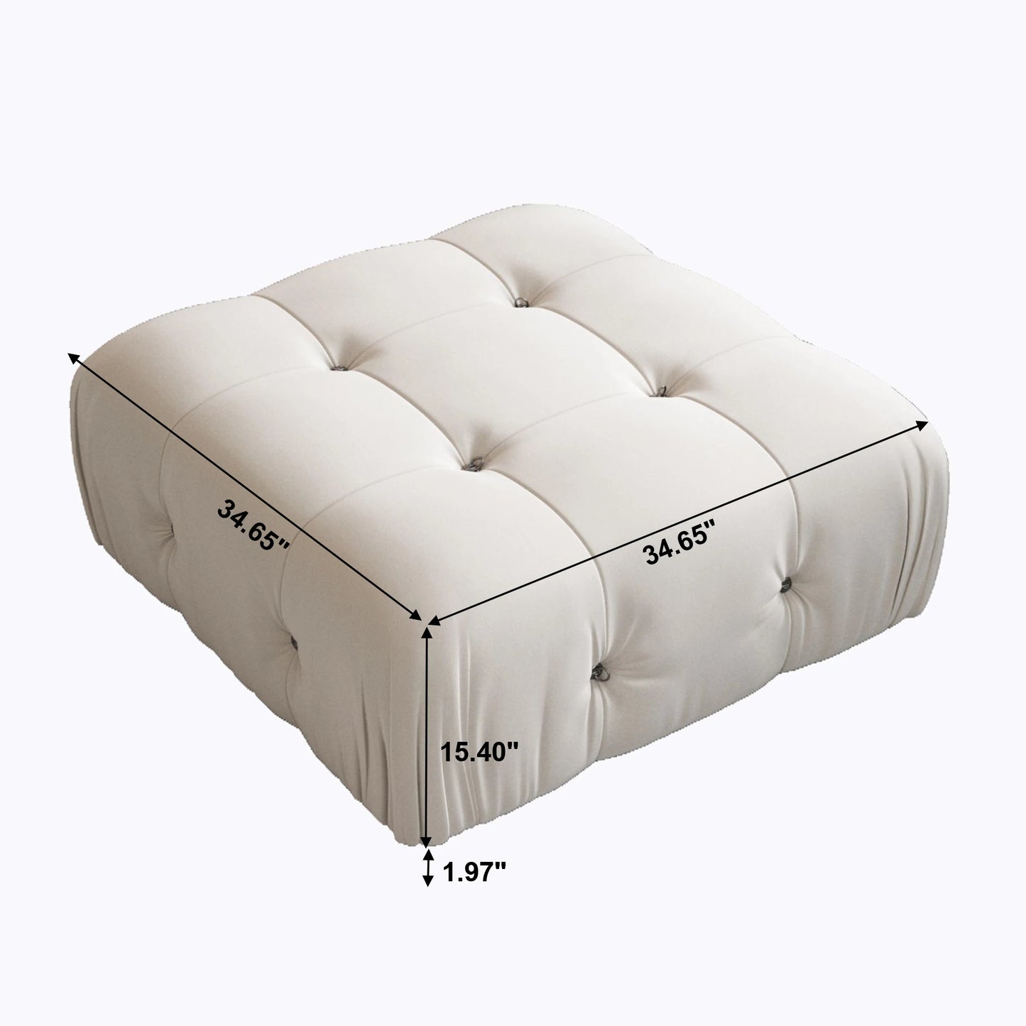 104" Modular Sectional Sofas Luxury Modern Velvet 4-Seat