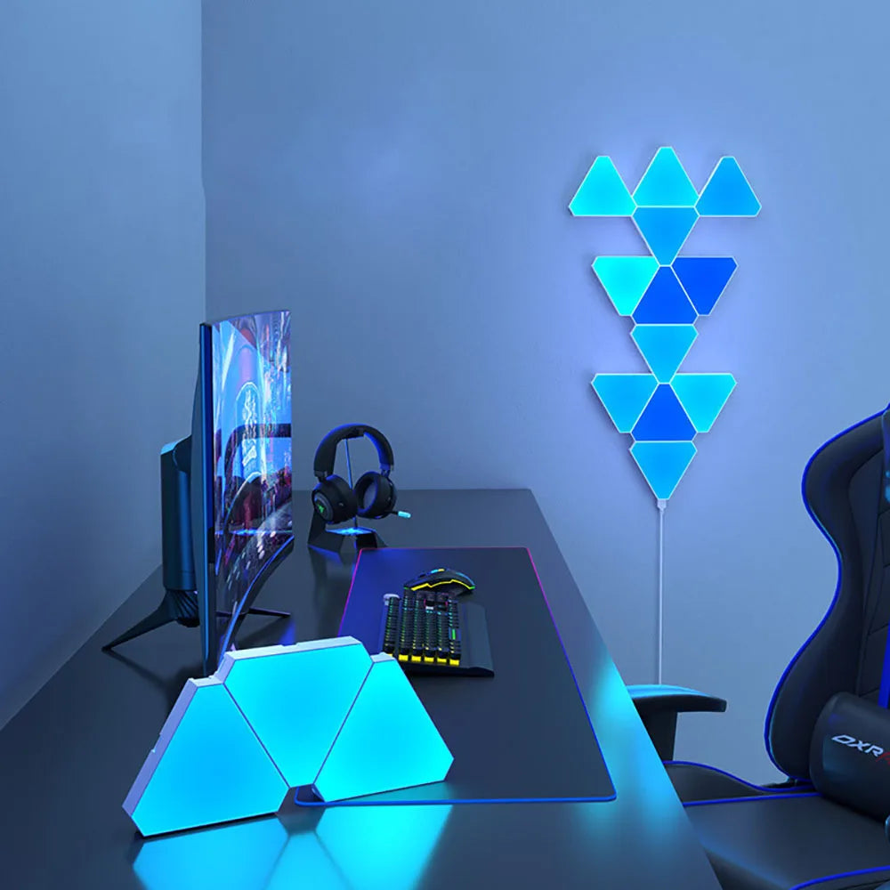LED Triangular Quantum RGB Wall Lamp Decoration