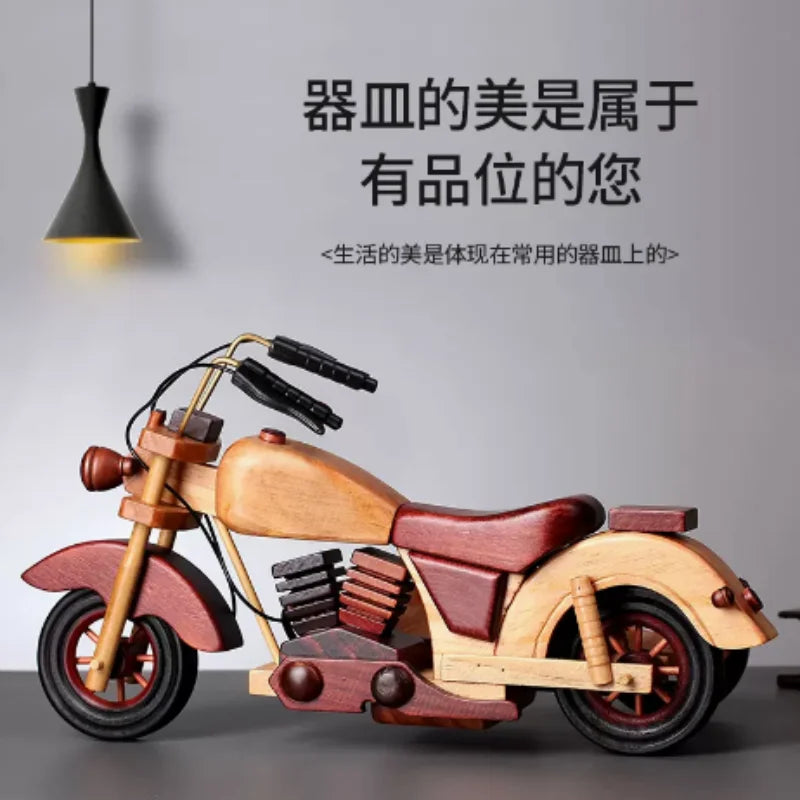 Handmade Wooden Wine Rack Motorcycle