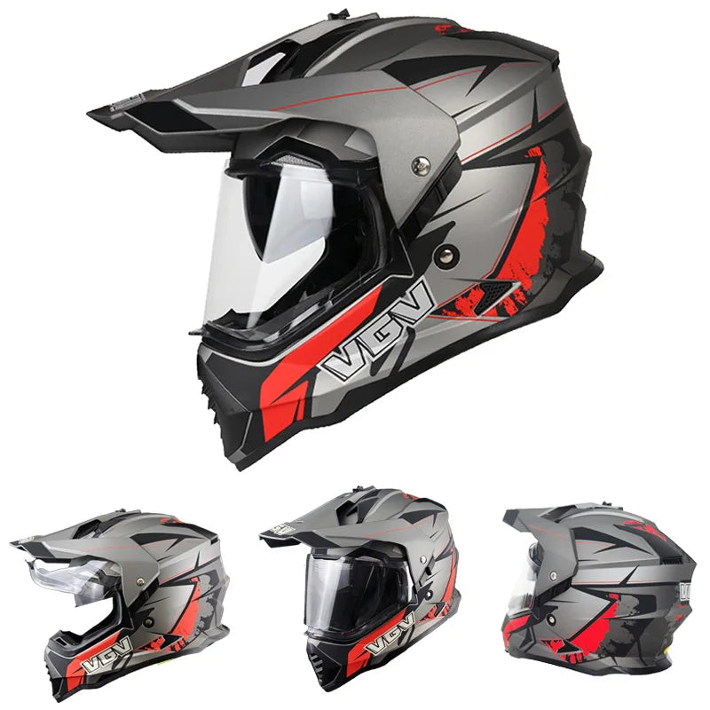 DOT & ECE Certified Off-Road Helmet - Lightweight, Full Face Protection