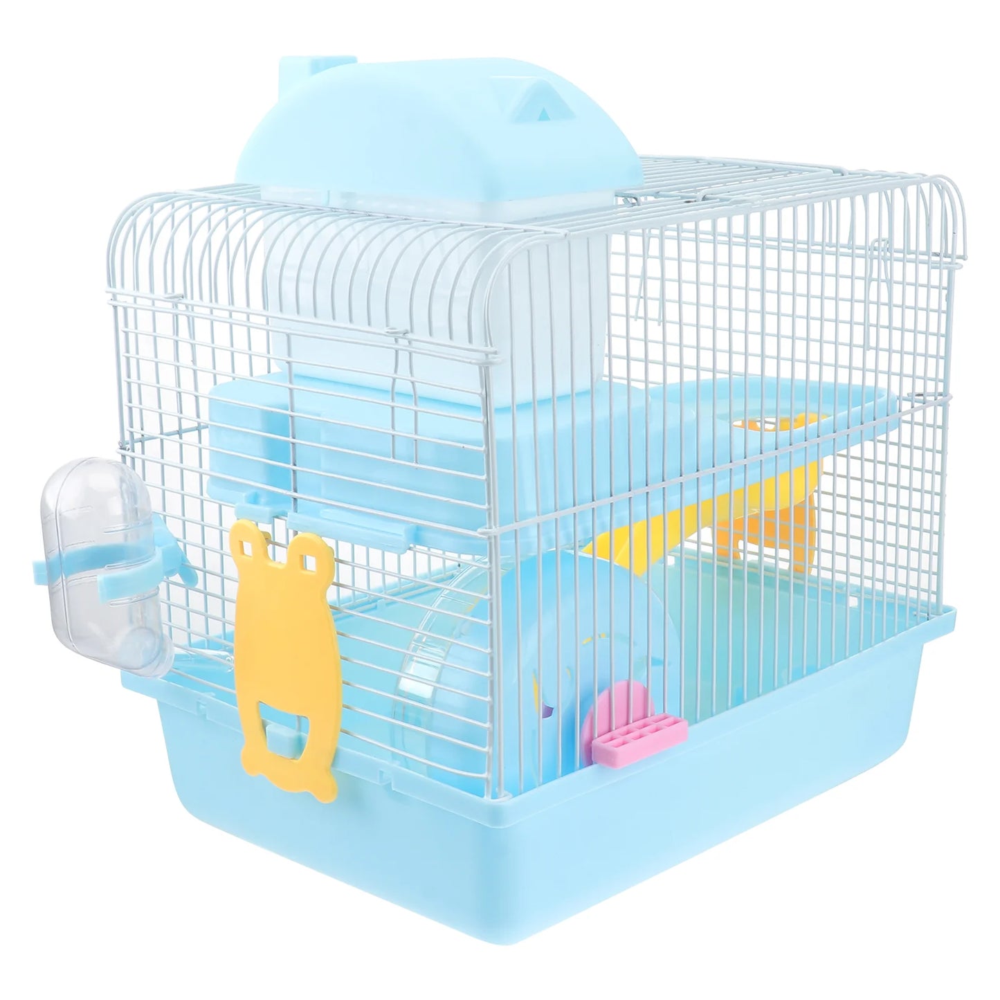 Double Layer Acrylic Pet Cage Includes Exercise Wheel Water Bottle