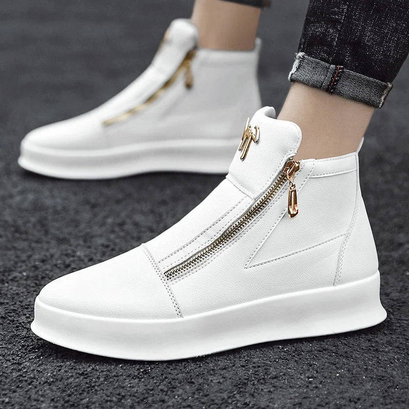 Fashion High Top Leather Casual Sneaker