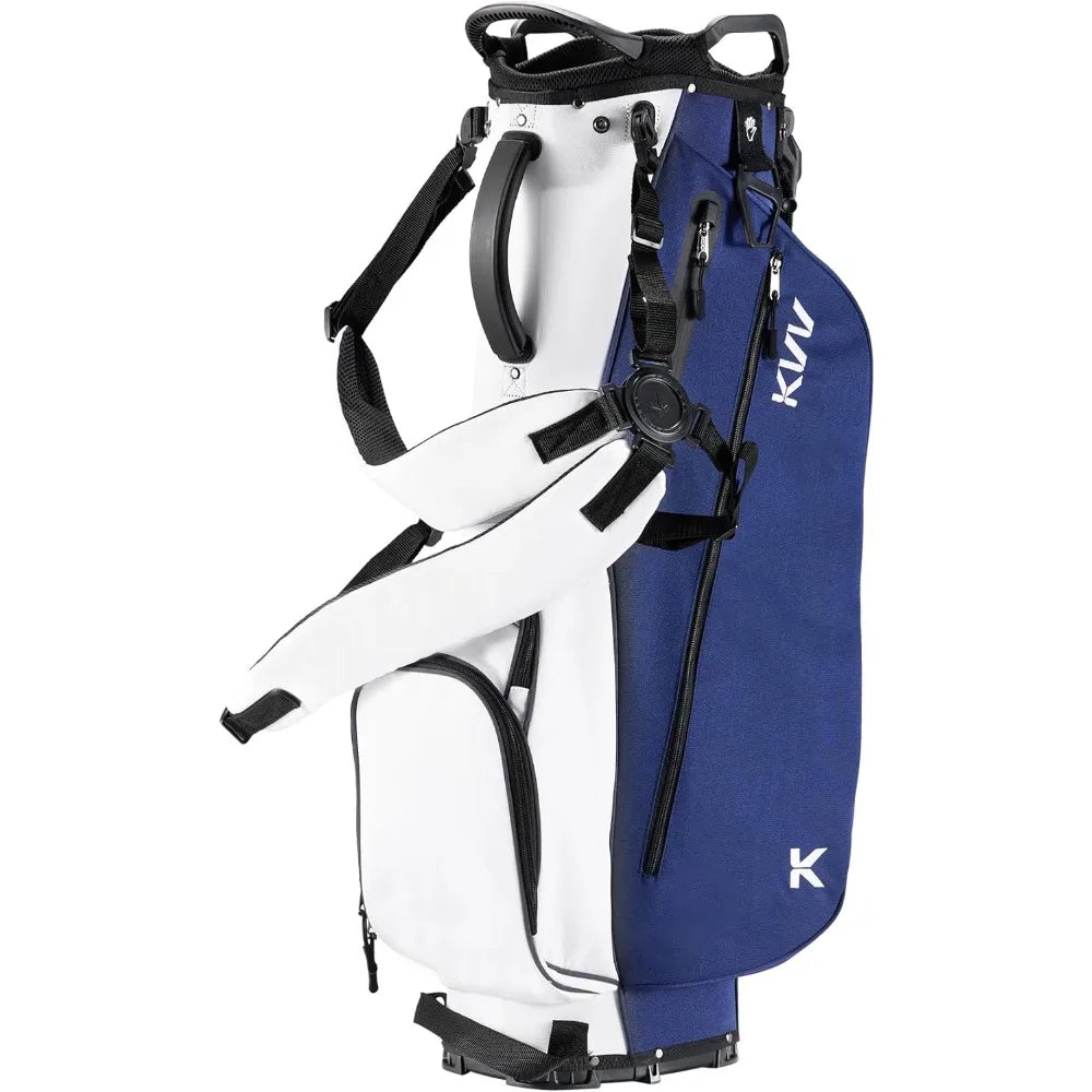Lightweight Golf Stand Bag with 7 Way Full-Length Dividers, 5 Zippered Pockets