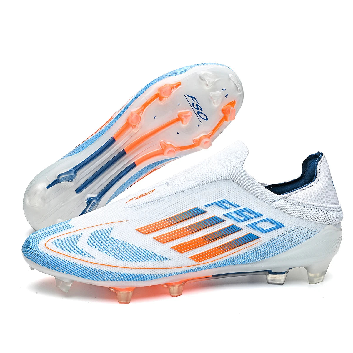 Men Soccer Shoes Breathable Long Spikes Cleats