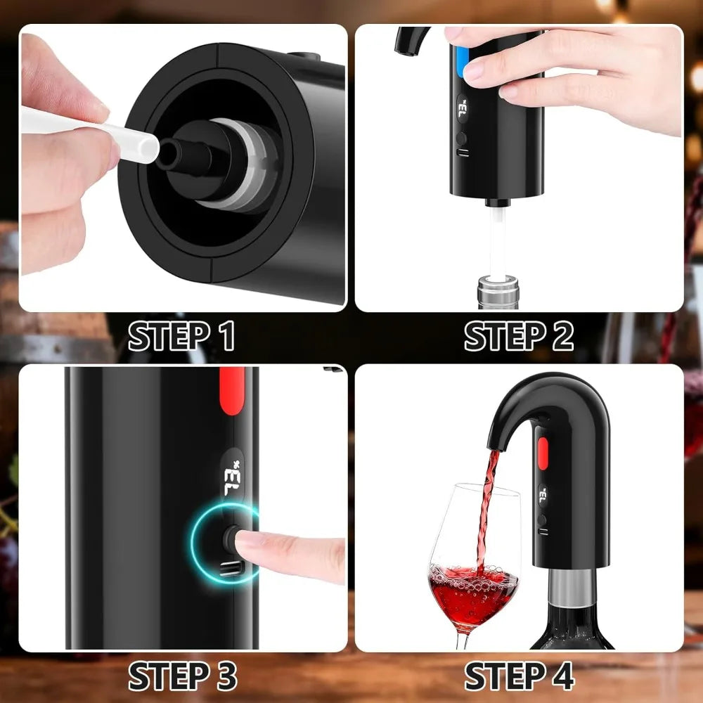 Electric Wine Aerator & Decanter Pump Quiet Dual-Pump