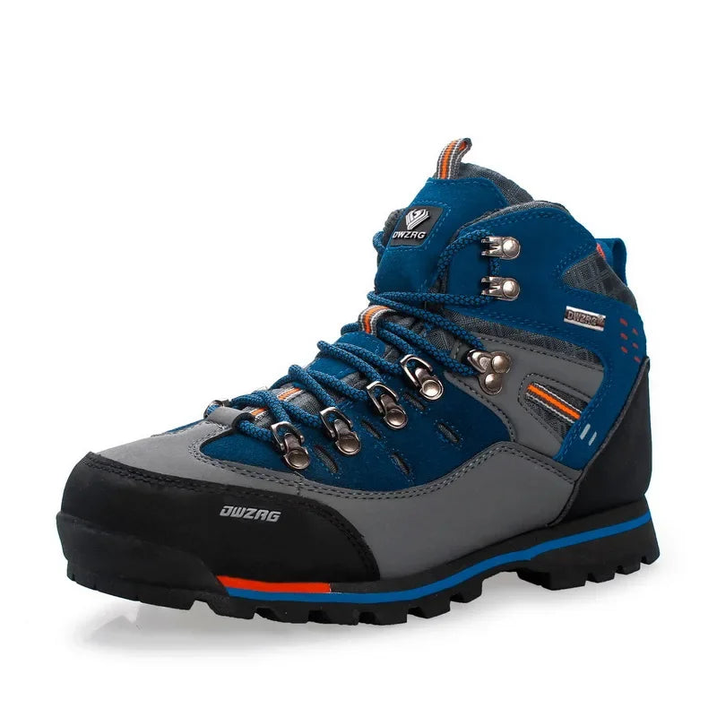 Genuine Leather Hiking Shoes High-top Waterproof