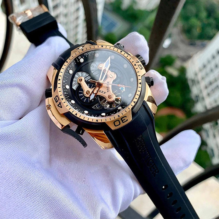 Fully Automatic Multi-Functional Double Calendar Business Watch