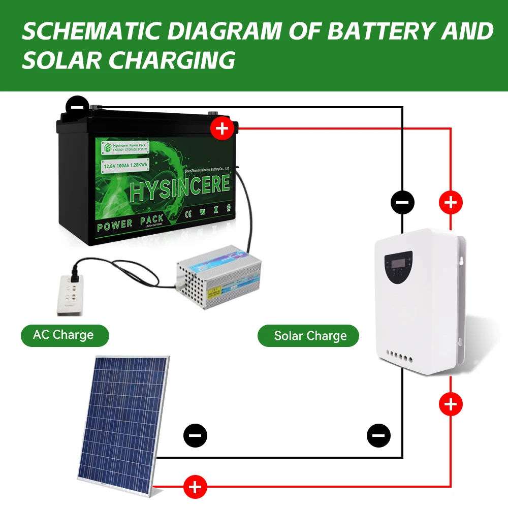 LiFePo4 Battery 12V 100AH Pack Lithium Iron Phosphate Batteries