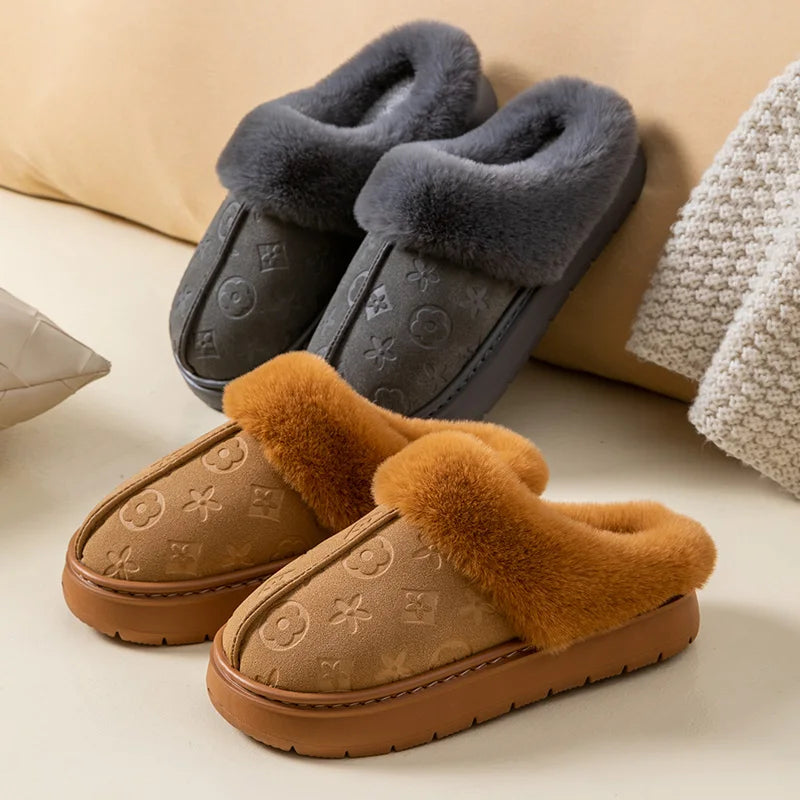 Cotton Slippers Plush Anti Slip