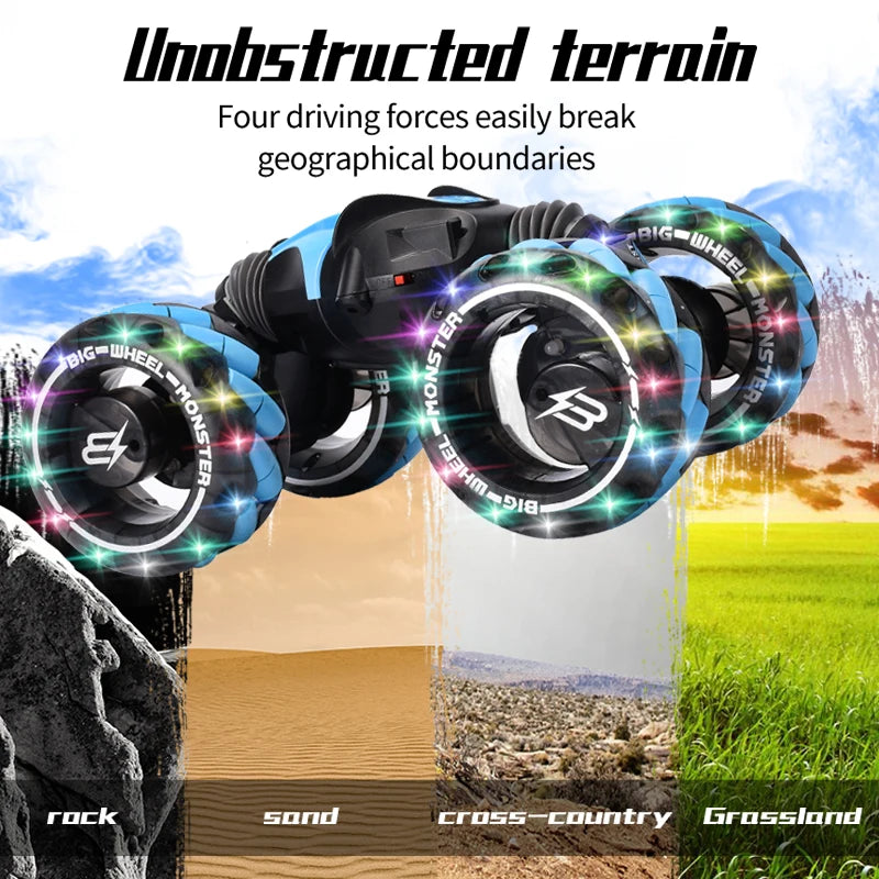 4WD RC Gesture Induction Music Light Stunt Remote Control Car