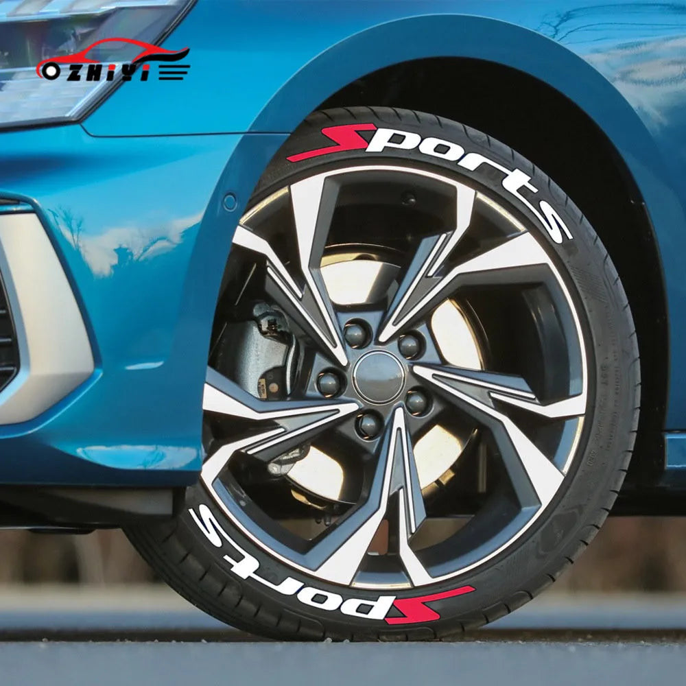Car Motorcycles Tires & Rim Decoration Sticker PVC 3D SPORTS
