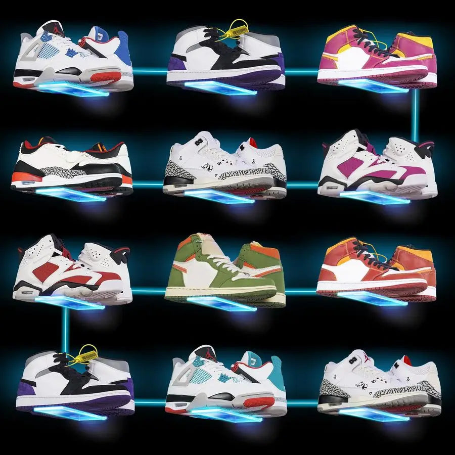 12 Packs Floating Sneaker Display Shelves Illuminated