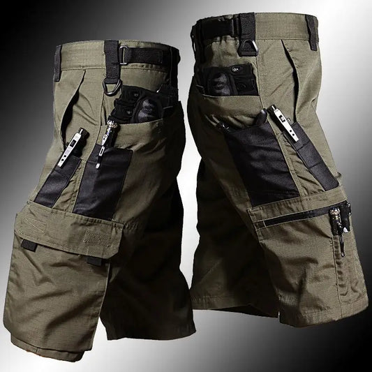 Men's Camouflage Multi Pocket Military Style Shorts