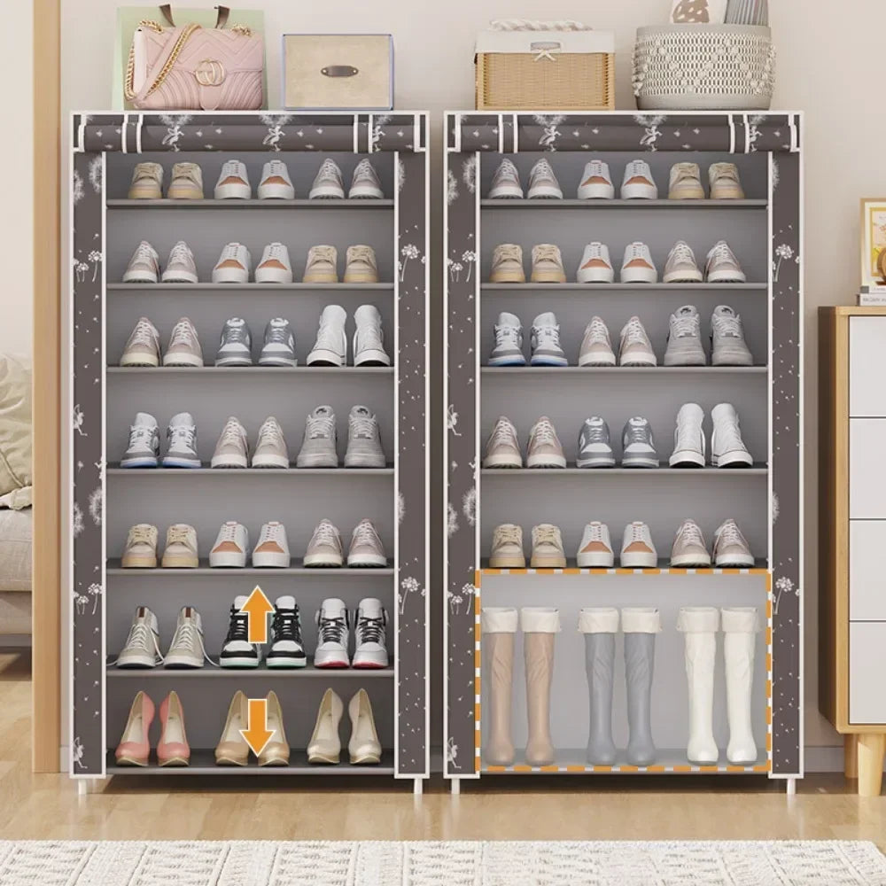 Multilayer Dustproof Space-Saving Shoe Rack Organizer