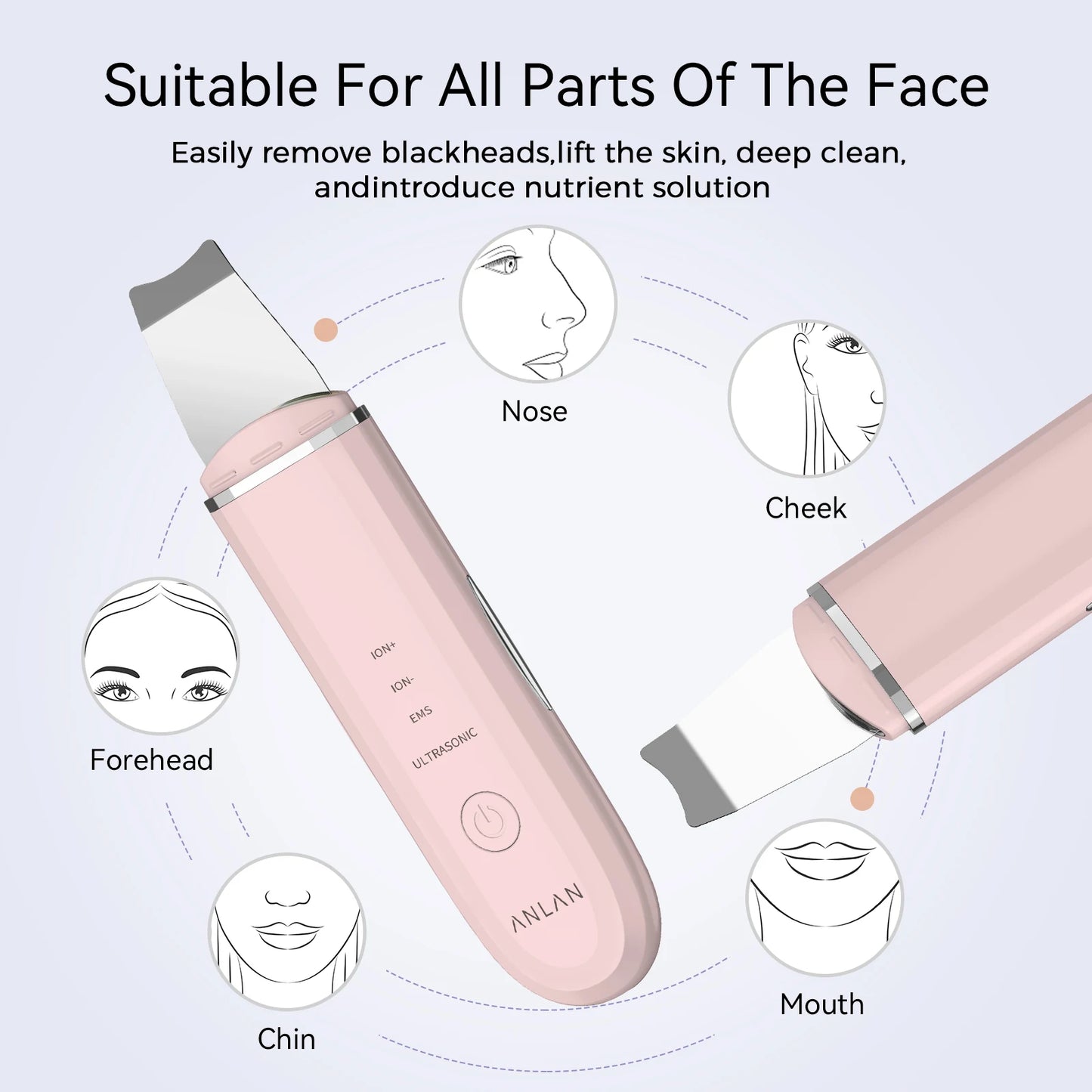 Ultrasonic Skin Scrubber Deep Cleaning Facial Skin Care