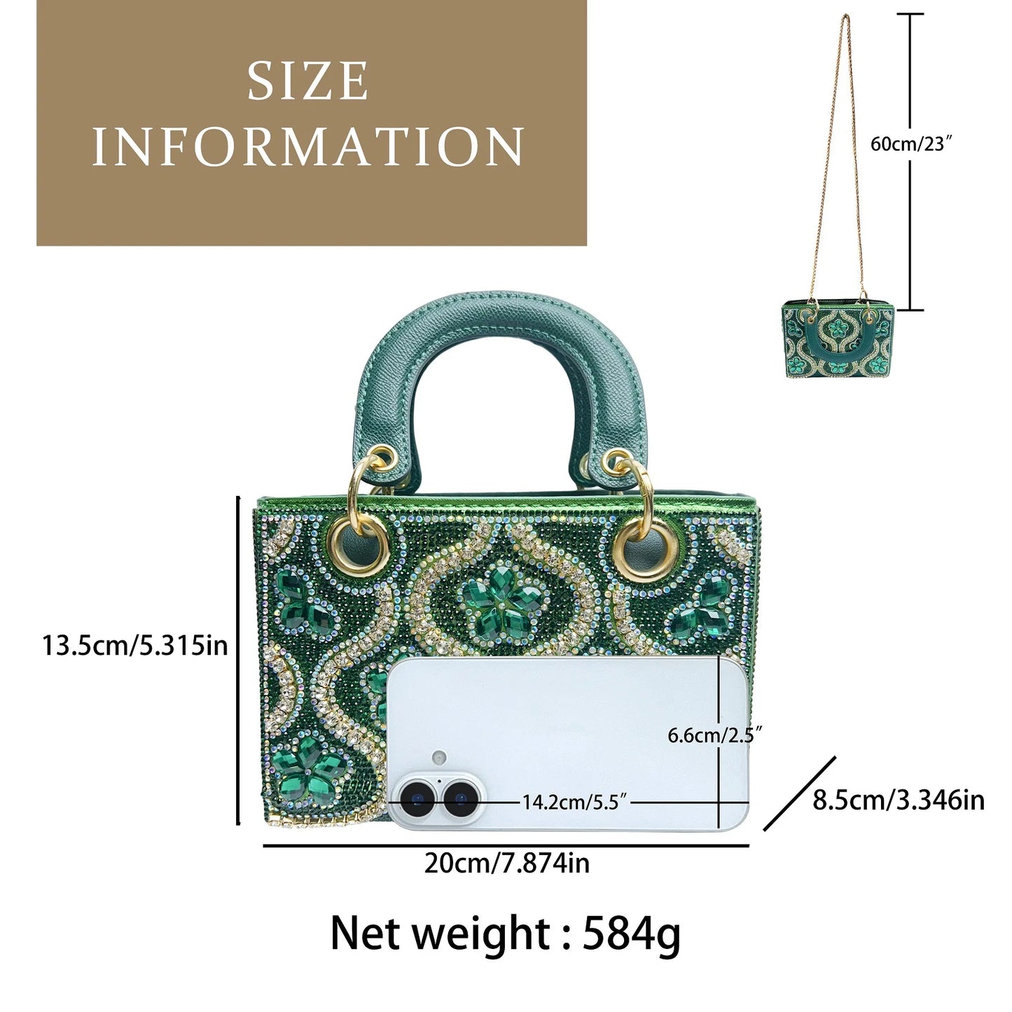 Rhinestone Evening Fashion Clutch