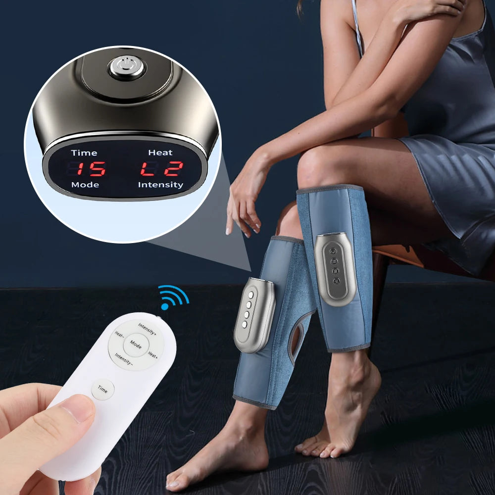 Cordless Remote Control Calf Massager 5 Level Vibration