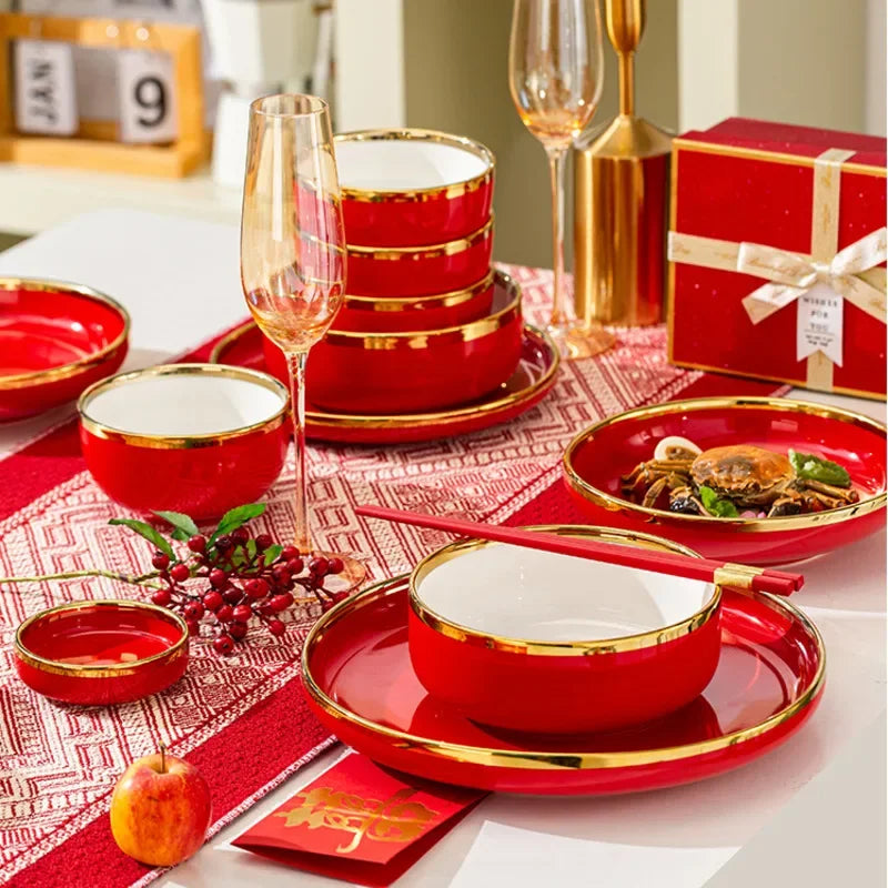 New Dishes Set Home Creative Ceramics