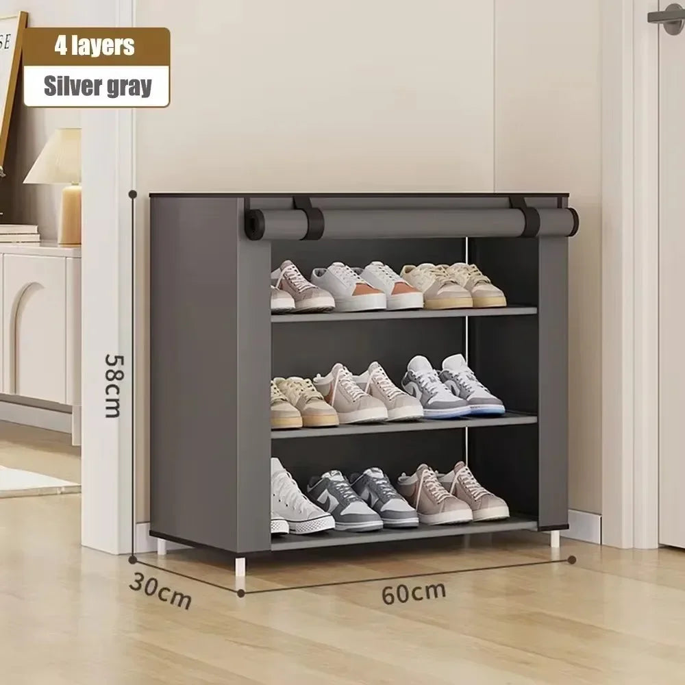 Multilayer Dustproof Space-Saving Shoe Rack Organizer