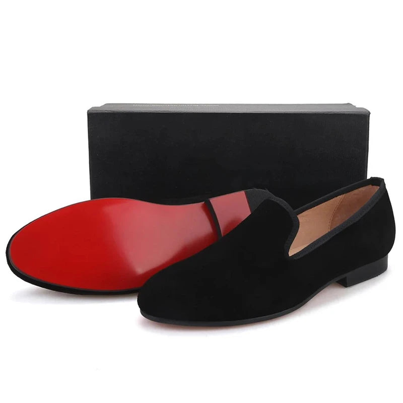 Red Bottom Loafers Slip-On