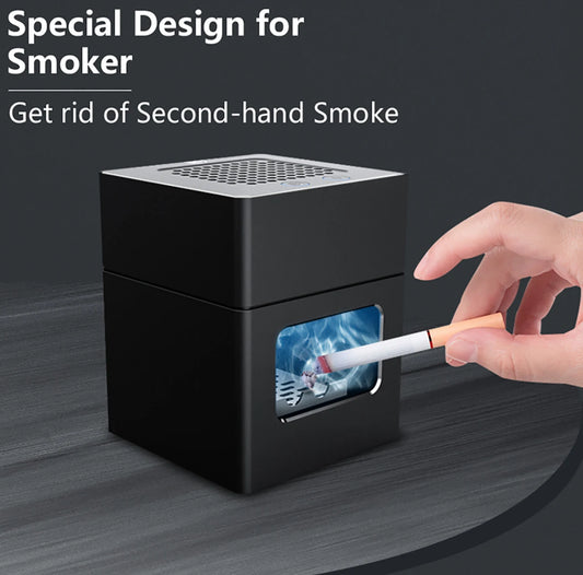 Anti Second-hand Smoke Desktop Ashtray Remove Odor Air Purifier