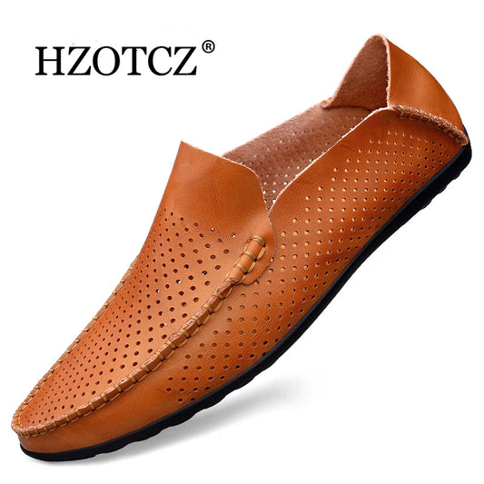 Genuine Leather Comfortable Mesh Men Loafers