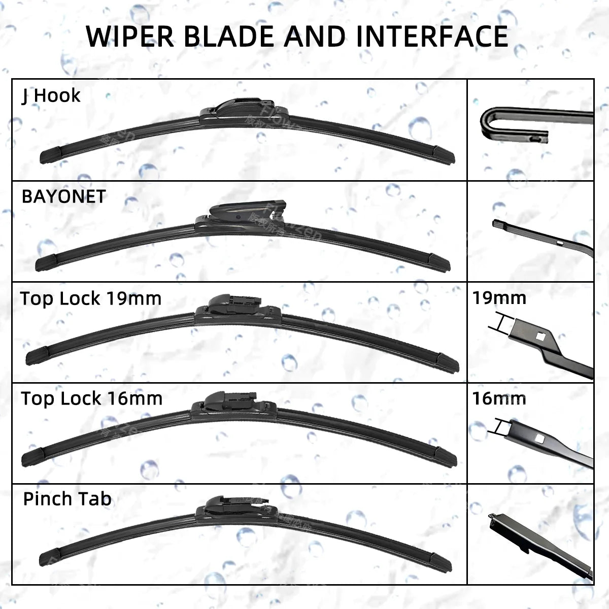 Car Wiper Blades Universal Soft Double Layer