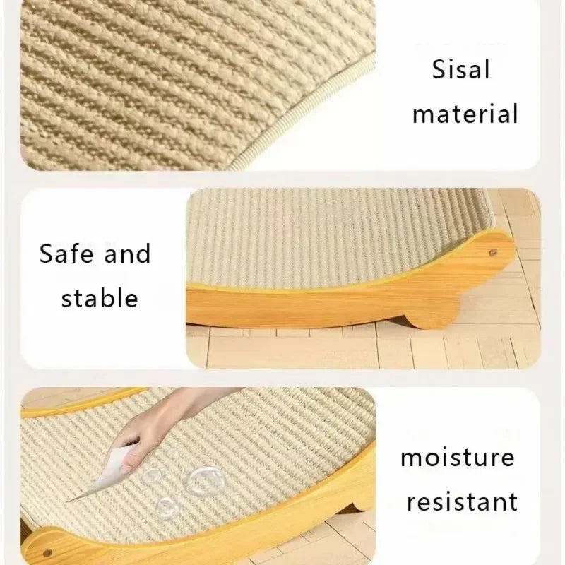 Wooden Scratching Bed Detachable Wear-Resistant Scratch Board