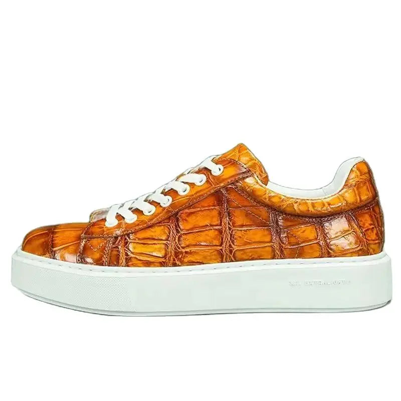 Fashion Crocodile Skin Genuine leather sneakers