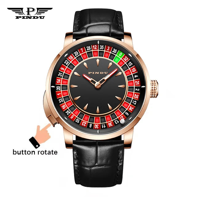 Push Button Gambling Table Roulette Watch