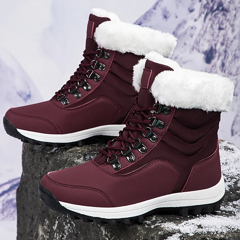 High-top Plush Velvet Women's Snow Boots