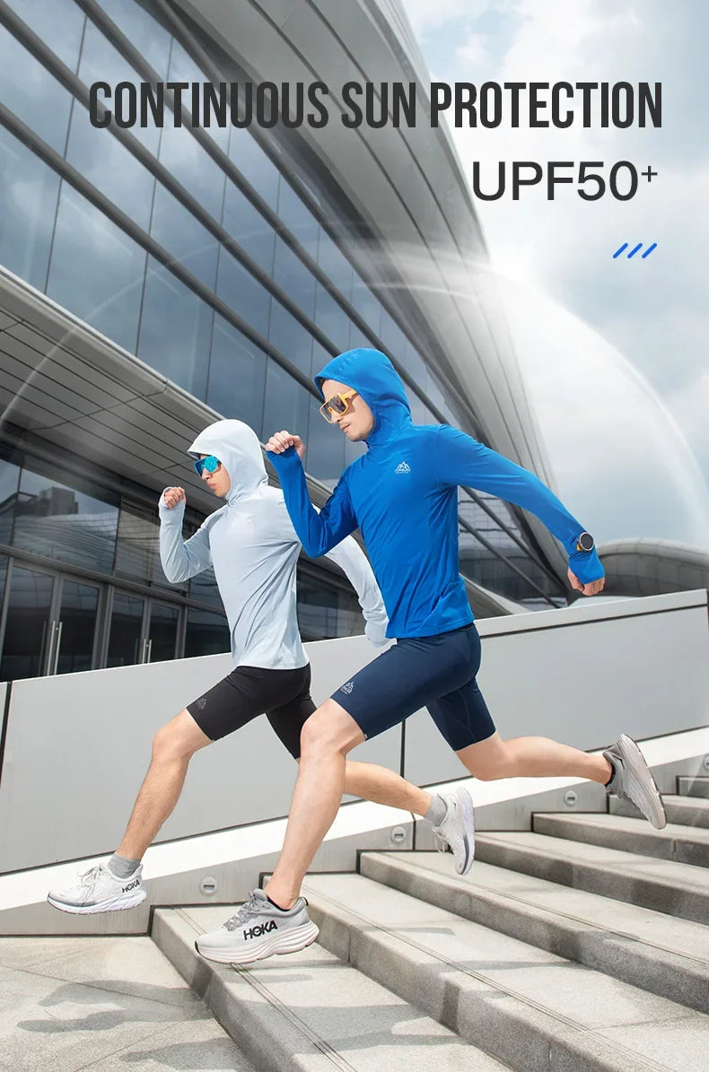 Men Quick Drying Sport Long Sleeves with Hood