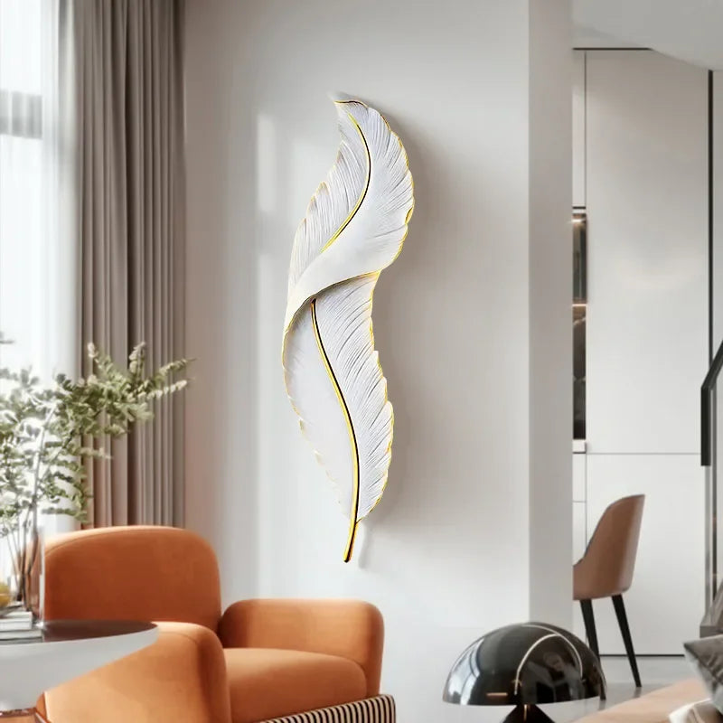 Modern LED Feather Wall Sconces Decor Lighting