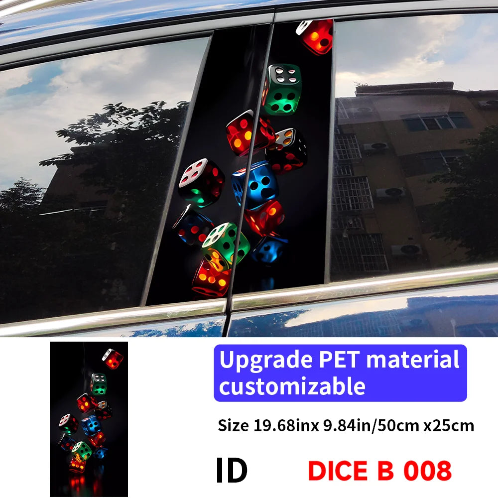 Dice B Pillar Waterproof Decorative Decals
