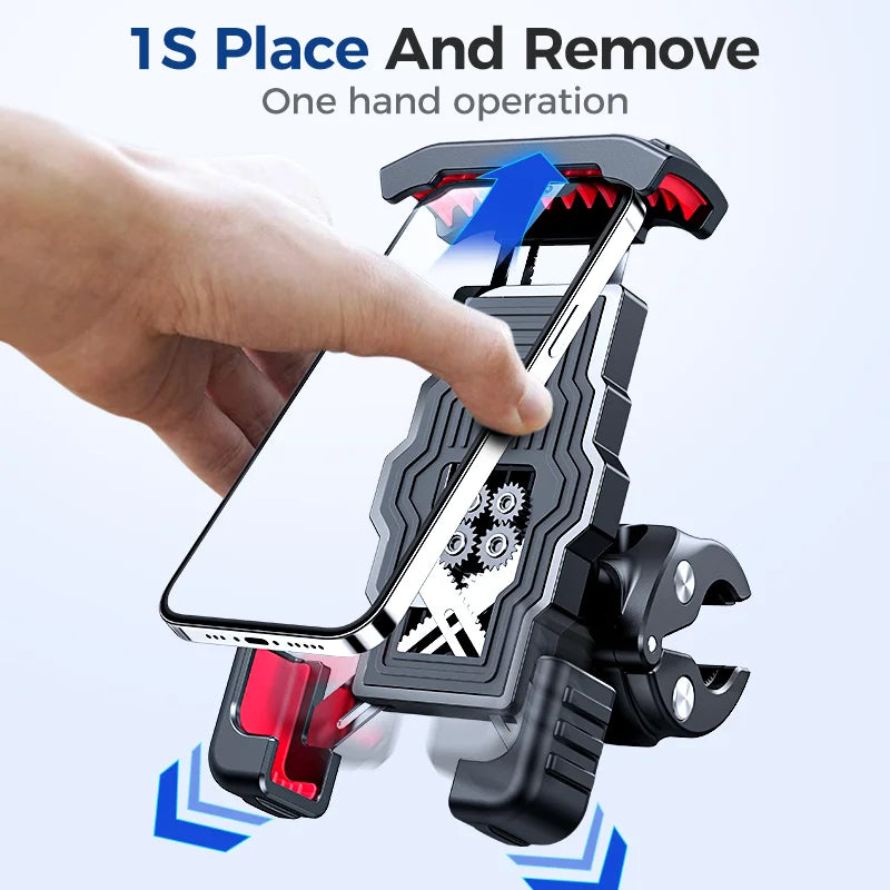 360° View Motorcycle Bike Phone Holder Universal Shockproof GPS Clip