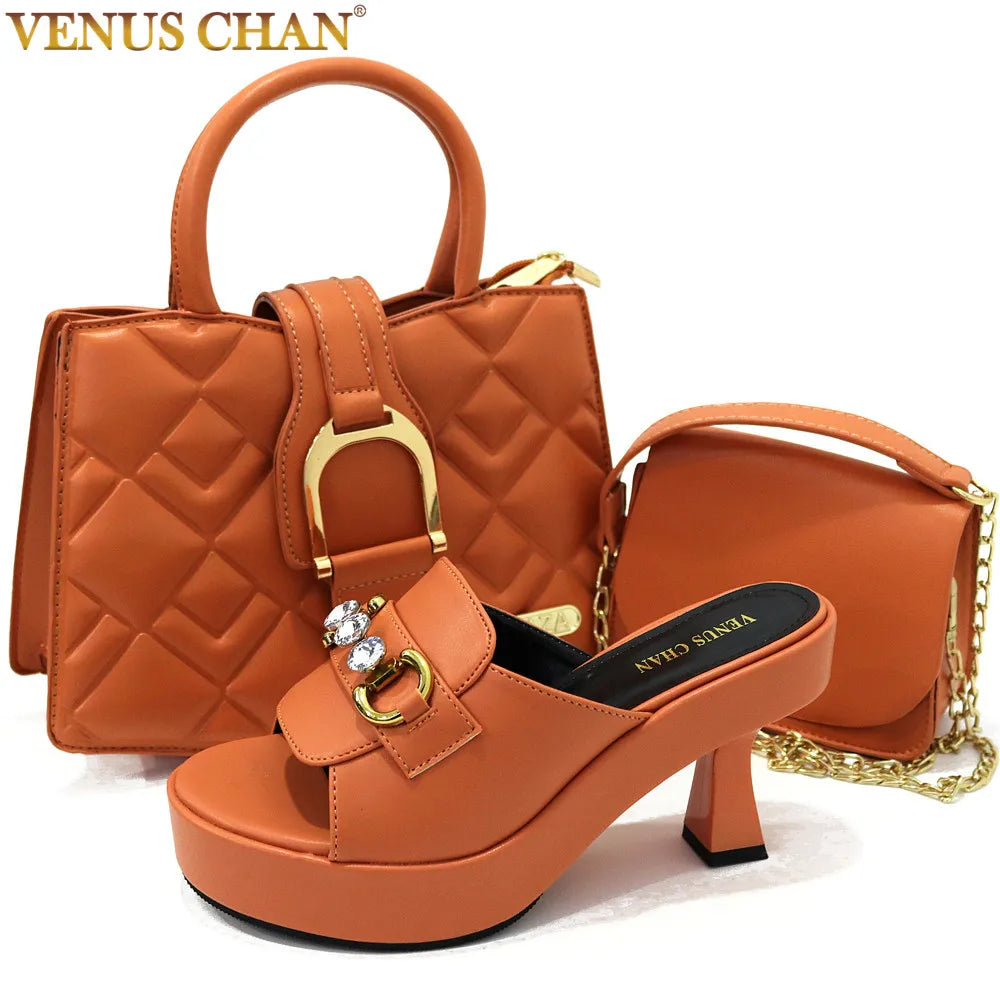 Venus Chan Platform Open Toed Italian Shoes and Bags