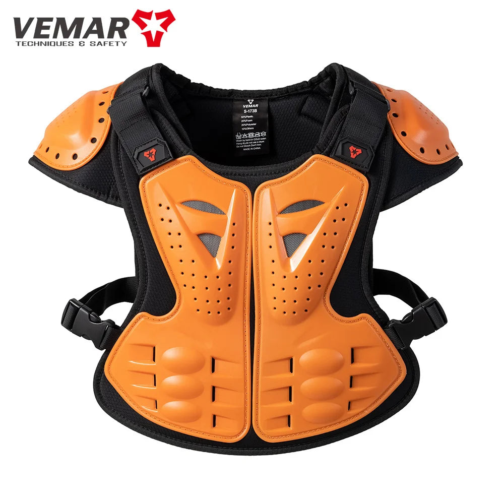 Motorcycle Armored Vest, Knee, & Elbow Pads Set for Children